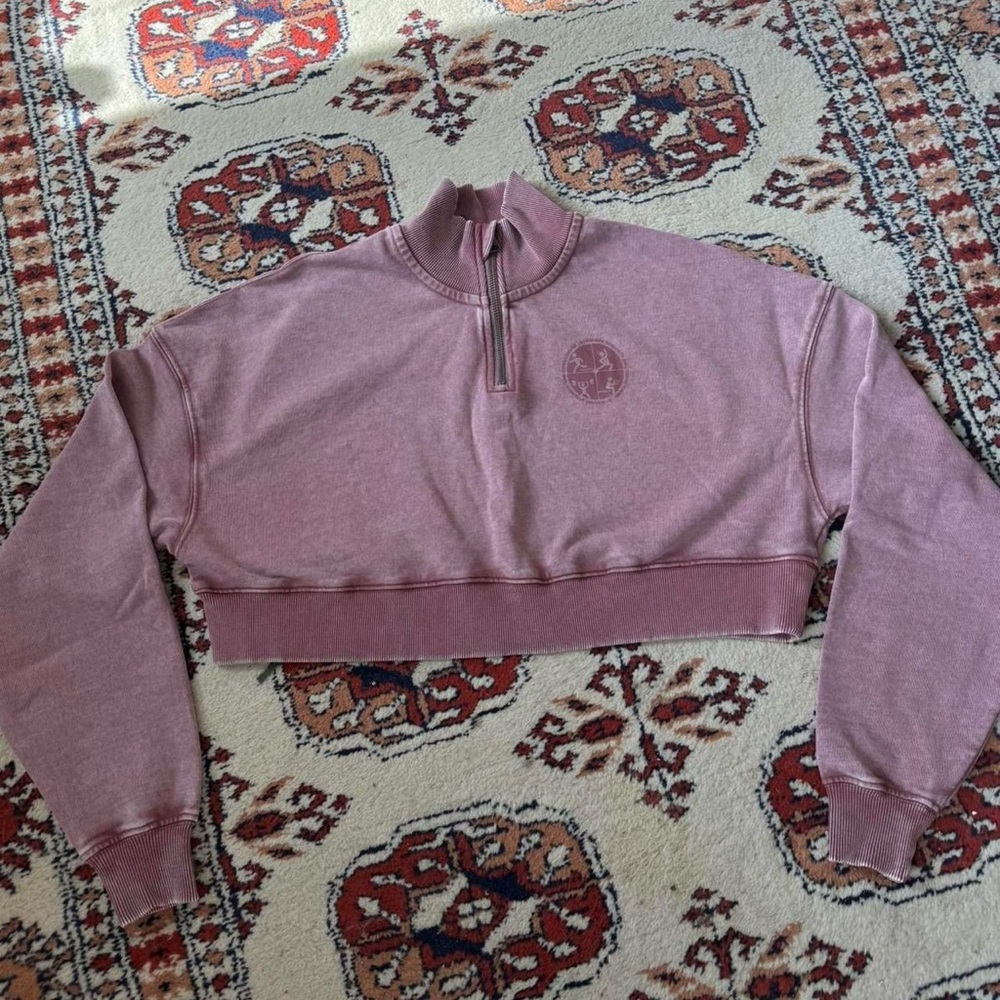 Gymshark Collegiate 1/4 Zip in Dusty Maroon - Picture 5 of 8